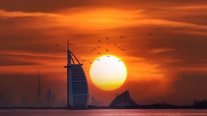 sunset magic on the arabian gulf